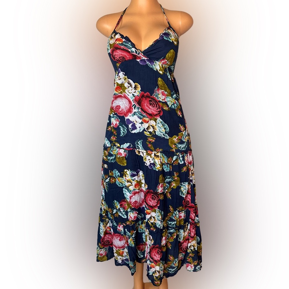 Forever 21 Navy Floral Maxi Dress - Picture 2 of 5
